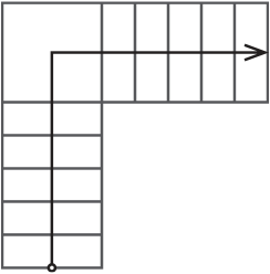 L-Form Treppe